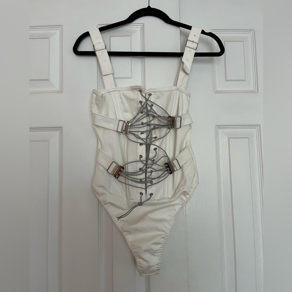White Bondage Bodysuit